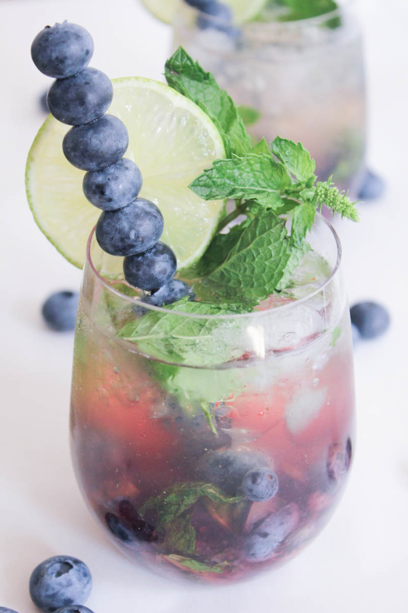 Blueberry Mojito - Summer Cocktail - Independence Day Ideas