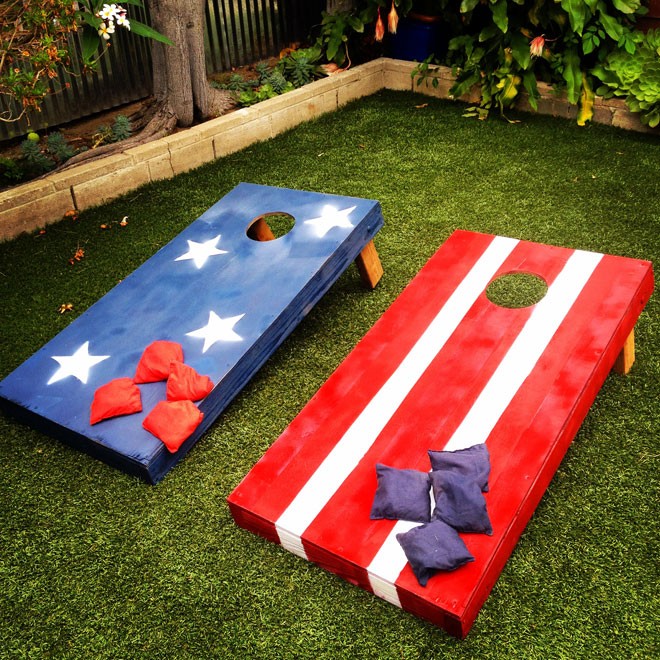 Independence Day Ideas - Corn Hole - Lawn Games - Bean Bag Toss