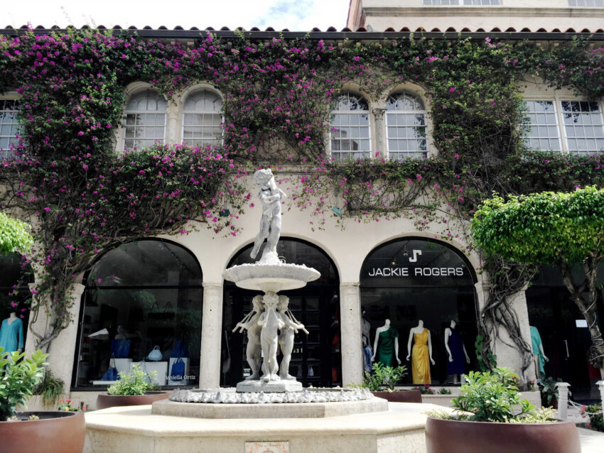Stone Fountain - Worth Ave - Palm Beach - High End Retail - Landscape Design
