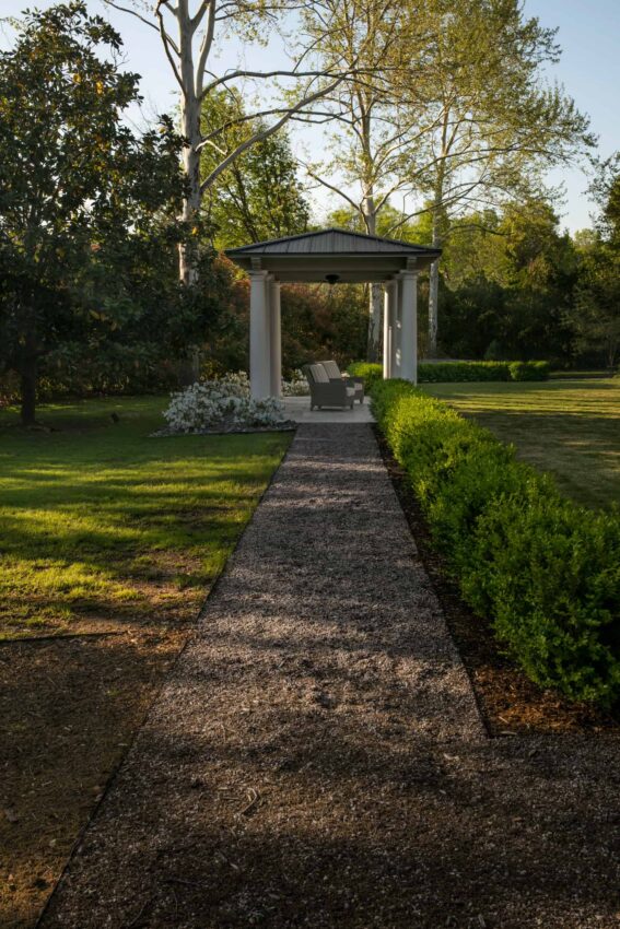 A gravel pathway allows one to navigate around the Great Lawn.